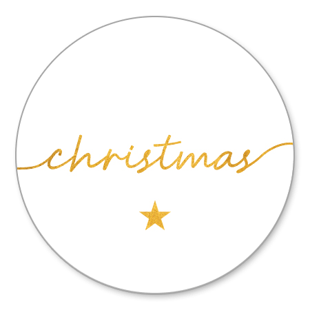 Gouden handgeschreven christmas met ster